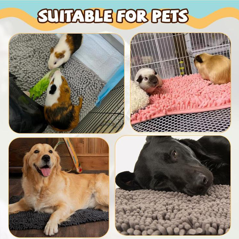 „Crossborder“ naujųjų jūrų kiaulyčių narvo pamušalas, pliušinis, neslystantis kilimėlis, daugkartinio naudojimo, skalbiamas, mažų naminių gyvūnėlių triušių kilimėlis