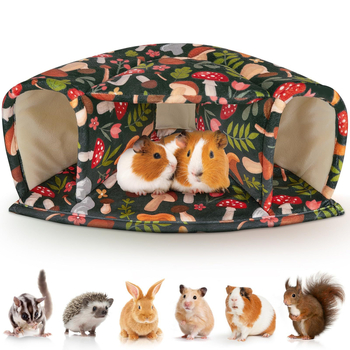 Jūrų kiaulytės slėptuvė, patogi žiurkėno namo lova, triušio tunelis, plaunami mažų augintinių narvo priedai, mažų gyvūnų lizdo skylė