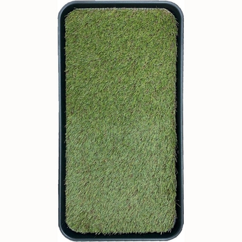 Τουαλέτα σκύλου για διασυνοριακή χρήση, μεγάλη διώροφη θήκη με χαλάκι γκαζόν και ουροσυλλέκτη, πλενόμενη τουαλέτα σκύλου με προσομοίωση χόρτου