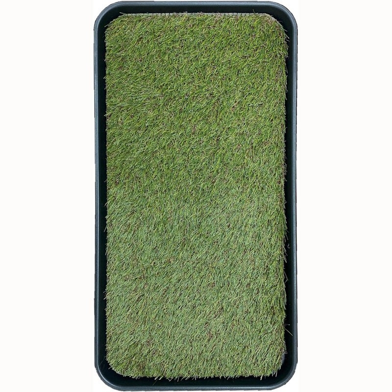 CrossBorder kutyavécé, nagy, kétszintes tálca gyepszőnyeggel és vizeletpárna-párnával, mosható, utánzott fű kutyavécé