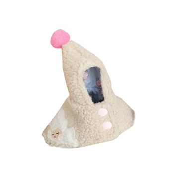 Papūgos apsiaustas, medvilninė lėlė, mieli drabužiai, tigro odos juodas fenikso apsiaustas, ėriuko plaukų gobtuvas, pilna platforma, tiesioginis pristatymas