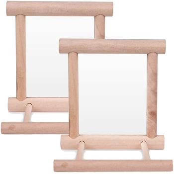 Ξύλινο παιχνίδι 2 τεμαχίων για κλουβί πουλιών, μικρό παιχνίδι κούνιας για κλουβί πουλί αγάπης παπαγάλου, ξύλινη βάση παιχνιδιών για πτηνά, βάση πουλιών Pangwu