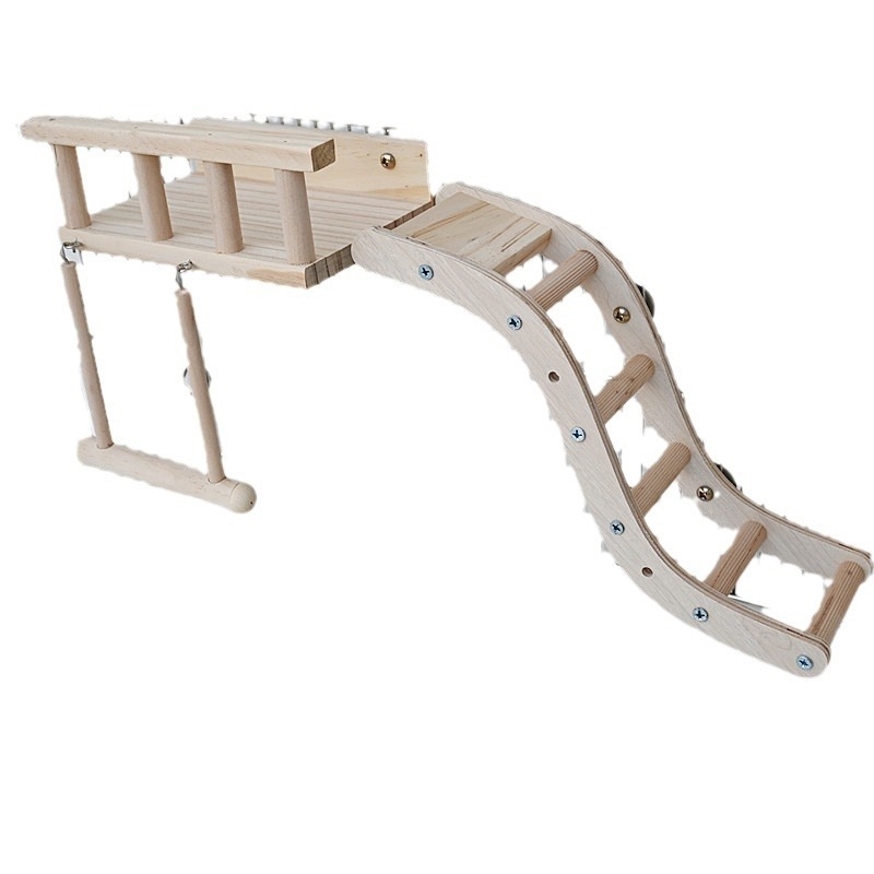 3 darabos papagáj madárkellék készlet, kerítés, emelvény, létra, hinta kombináció, madárkalitka mászójátékok, határokon átnyúló gyártók raktáron