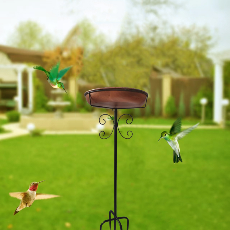 Határokon átnyúló Amazon fém talajmadáretető madárkád vas kézműves kültéri udvari nagykereskedelmi gyártó