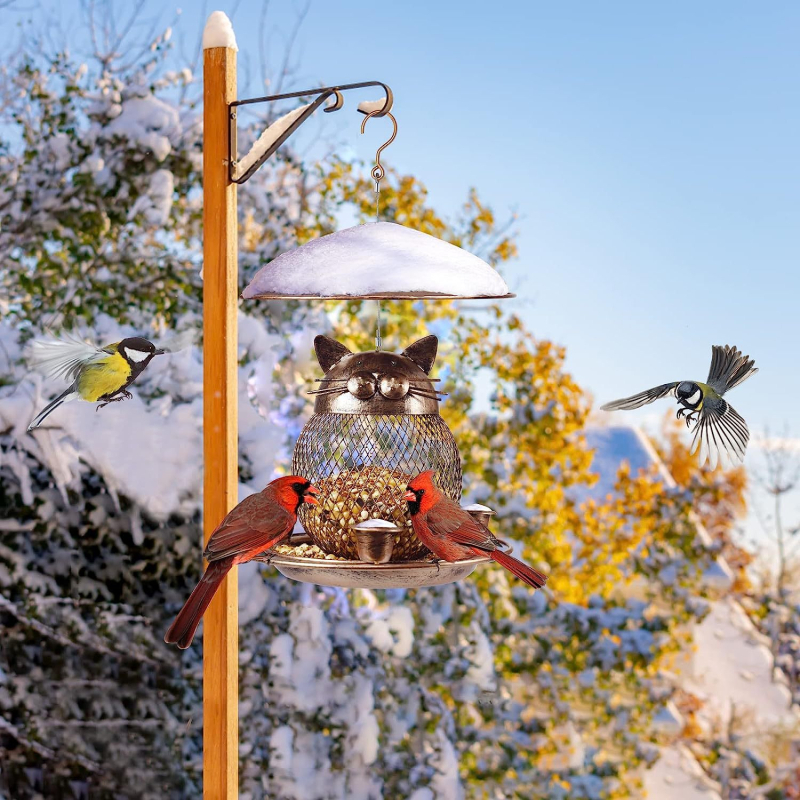 Gyárilag Egyedi Bagoly Madáretető Kültéri Ablakba, Madáretető Szivárgással és Vízelvezető Lyukkal