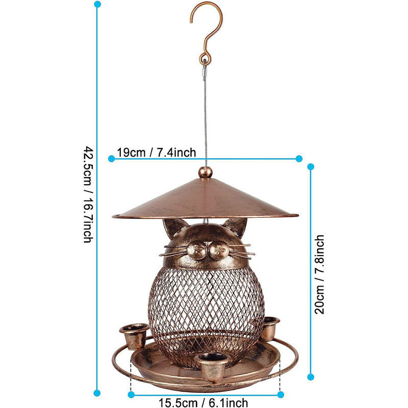 Gyárilag Egyedi Bagoly Madáretető Kültéri Ablakba, Madáretető Szivárgással és Vízelvezető Lyukkal