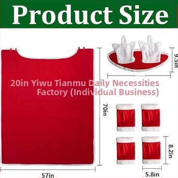 5 pct/6 pct Коледен костюм за кон, опаковка за конски крак, подложка за седло Snata за празнични парти консумативи