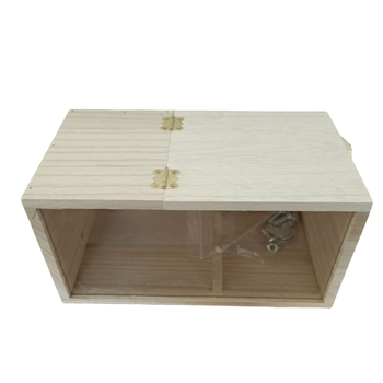 Нова декорация за външна градина, къщичка за птици, прозрачна, визуална, черна, вятърна, дървена кутия за разплод, голяма, средна и малка птича гнездо