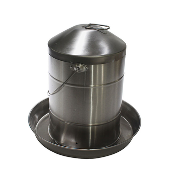 Αυτόματη ποτίστρα κοτόπουλου από ανοξείδωτο χάλυβα 12L Μεγάλη μεταλλική ποτίστρα πουλερικών Ταΐστρα κοτόπουλου