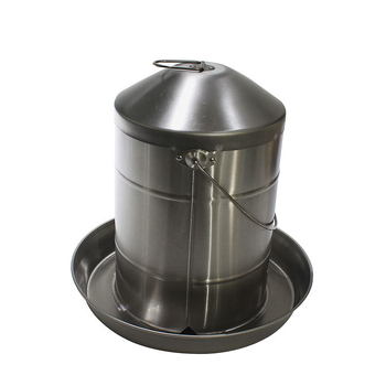 Αυτόματη ποτίστρα κοτόπουλου από ανοξείδωτο χάλυβα 12L Μεγάλη μεταλλική ποτίστρα πουλερικών Ταΐστρα κοτόπουλου