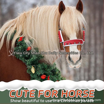 Трансгранично ново коледно покривало за юзда, покривало за юзда от полар, покривало за камбанка за парада на Дядо Коледа