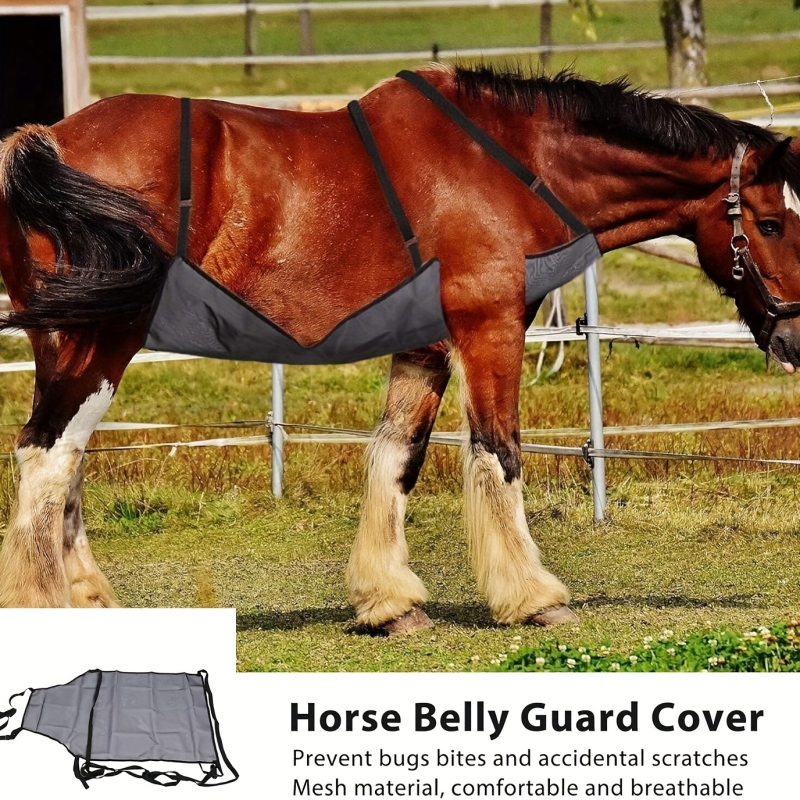 Új Lovas Kellékek, Ló Hasvédő Huzat, Kockás Lélegző Karcálló Védőháló, Ló Szúnyogcsípés Elleni Védőháló