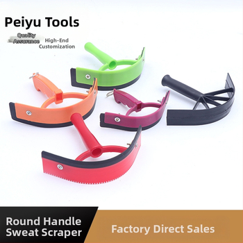 Инструмент за почистване на конска пот с кръгла дръжка, едро, гребен за изстъргване на пот, конни принадлежности, четка за коне