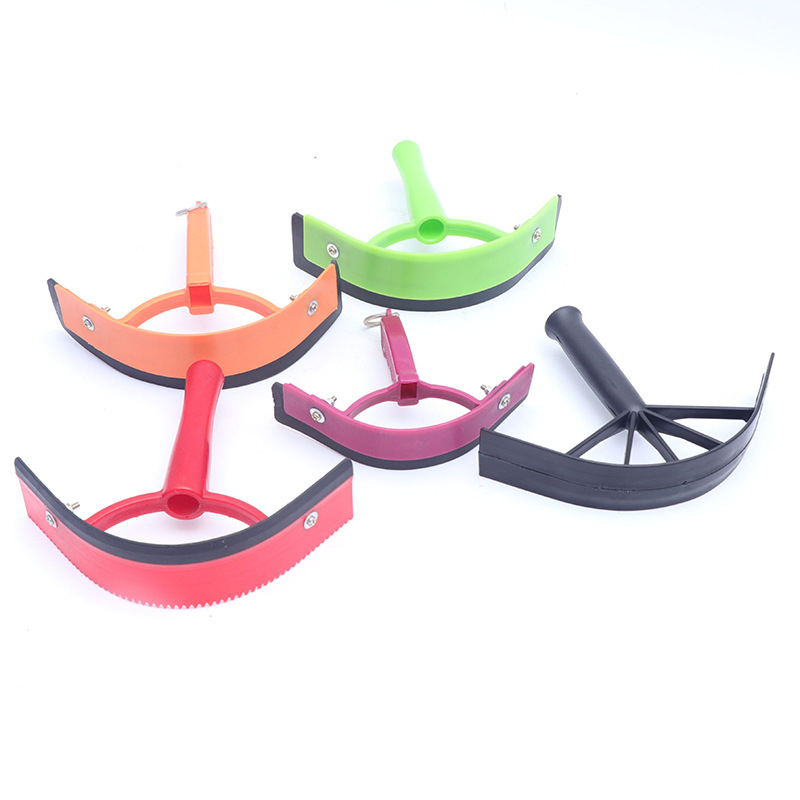 Инструмент за почистване на конска пот с кръгла дръжка, едро, гребен за изстъргване на пот, конни принадлежности, четка за коне