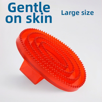 Hobuse puhastushari, lemmikloomade suplemise kummist hari, PVC materjalist hobuse fluorestseeruv massaažihari suur suurus