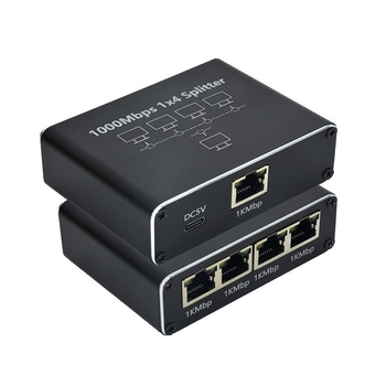 Gigabitu tīkla sadalītājs Viena līdz četru tīkla sadalītājs Rj45 tīkla sadalītājs Tīkla pārsūtīšanas sadalītājs