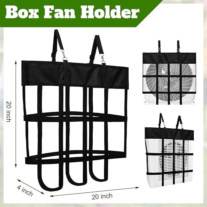 Új lóistálló ventilátortartó táska, állítható lóventilátor táska, függő ventilátor hálós táska, lótér ventilátor táska