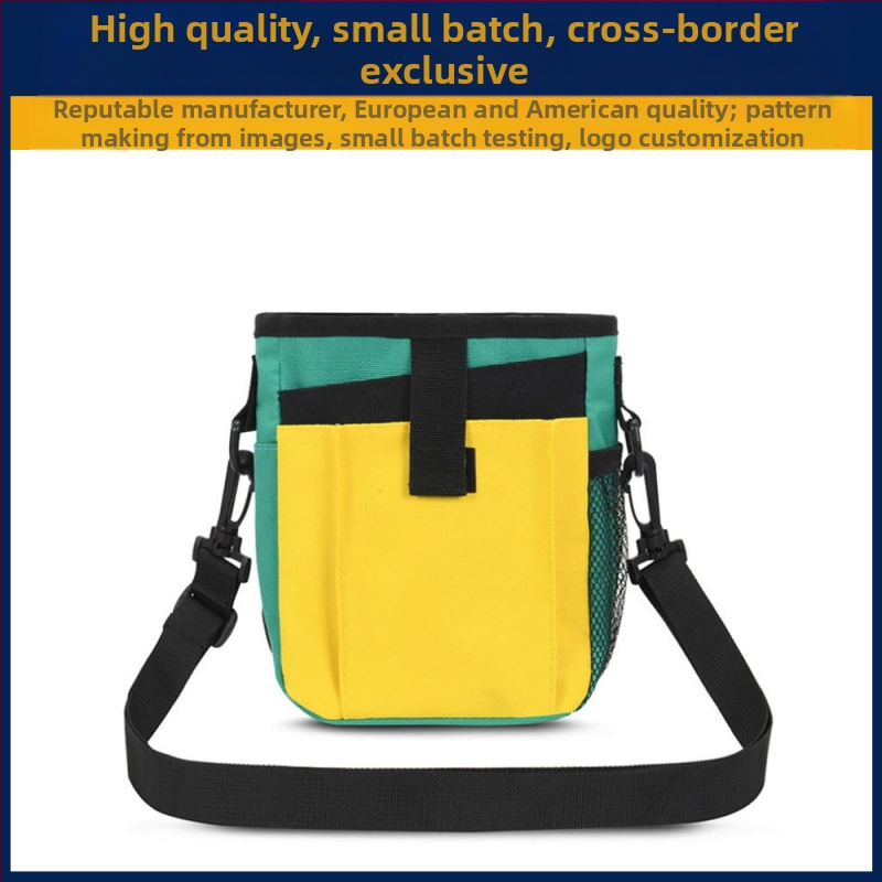 Egyedi logós mágneses záródás húzófüllel kutyatápszer táska kakizsák adagoló kutyakiképző táska