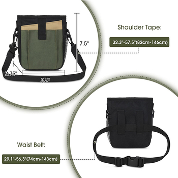 Testreszabott logóval ellátott, tartós kisállat-etető táska, kutyakiképző táska, uzsonnás táska, kültéri kutyaeledel-táska, keresztpántos táska