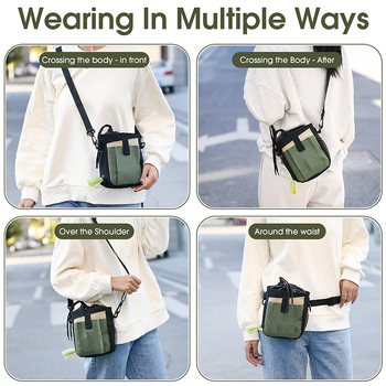 Testreszabott logóval ellátott, tartós kisállat-etető táska, kutyakiképző táska, uzsonnás táska, kültéri kutyaeledel-táska, keresztpántos táska