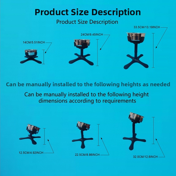 Η διασυνοριακή βάση για μπολ σκύλου μπορεί να ανυψωθεί και να χαμηλωθεί για να ρυθμίσετε το ύψος της κλίσης κατά του χτυπήματος με συμπαγές μπολ από ανοξείδωτο ατσάλι