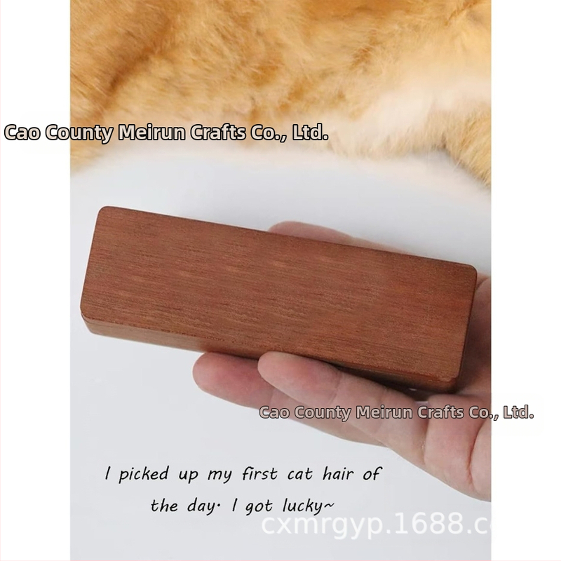 Úložná krabička na chlpy domácich zvierat Kitty Beard z orechového dreva, magnetické veko, pamätná krabička na detské chlpy