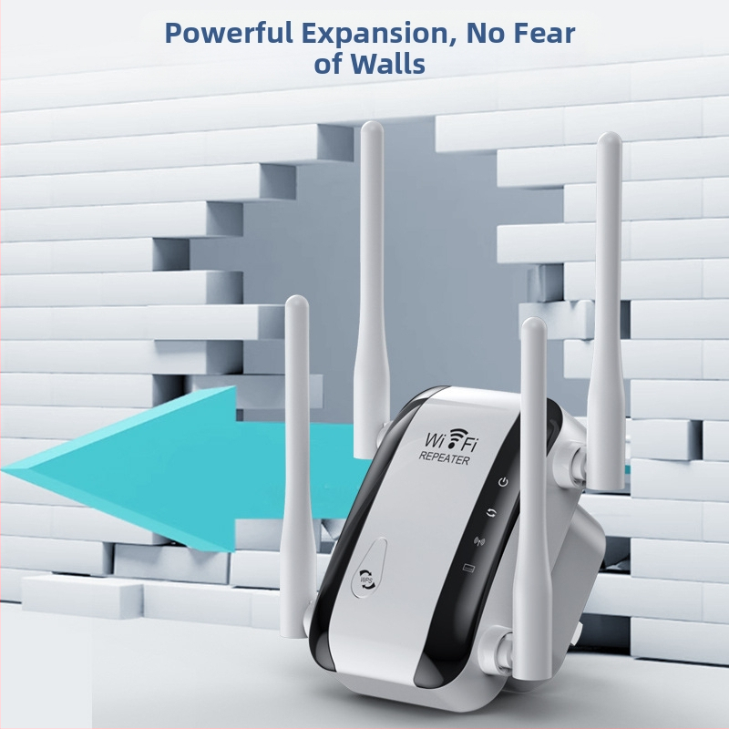 Усилвател за подобряване на Wi-Fi сигнала, мостов ретранслатор, удължител, домашен рутер, ретранслатор с двойна антена