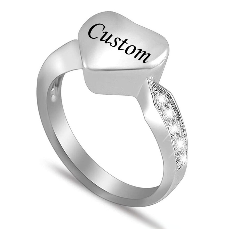 Határokon átnyúló Európa és az Egyesült Államokbeli népszerű rozsdamentes acél szerelmes gyémántgyűrű, többféle specifikációval, kinyitható gyűrűs parfümös üveggel
