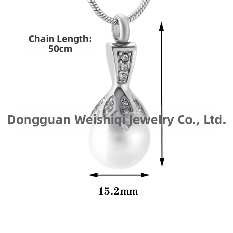 eBay горещо продавани възпоменателни роднини пепел колие сребърна перлена огърлица ковчег за цинерари висулка бутилка парфюм бижута