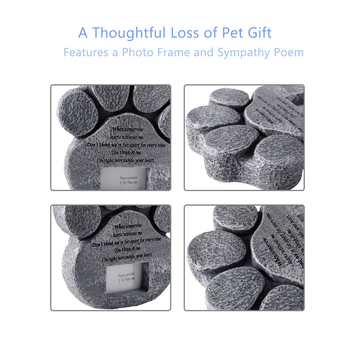 Koeramonumendi pildiraam, käpajälg, kaastunne, hauakivi kuju, koera lemmiklooma mälestusmärk, õues asuv muruplats, sisehoovi hauakivi