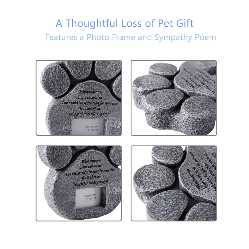 Šuns paminklas, nuotraukų rėmelis, letenos atspaudas, Marko užuojautos antkapis, statula, šuo, augintinis, memorialas, lauko veja, kiemas, antkapis