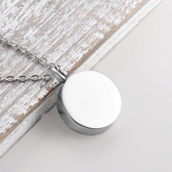 Διασυνοριακό ζεστό πώληση από ανοξείδωτο ατσάλι στρογγυλό πολύχρωμο κολιέ με αποτύπωμα, αρώματα, μπουκάλι, στάχτη από τρίχες κατοικίδιων ζώων, κρεμαστό κόσμημα μνημείου