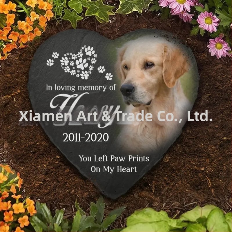 Card de grădinărit cu piatră memorială pentru animale de companie Amazon, stație independentă populară transfrontalieră, ornamente de piatră personalizate