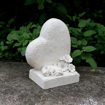 Διασυνοριακή χαραγμένη νέα καρδιά σε σχήμα καρδιάς γάτας κατοικίδιου ταφόπλακα δημιουργική διακόσμηση στολίδι προσομοίωση πέτρας ρητίνης χειροτεχνία