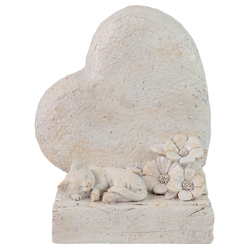 Διασυνοριακή χαραγμένη νέα καρδιά σε σχήμα καρδιάς γάτας κατοικίδιου ταφόπλακα δημιουργική διακόσμηση στολίδι προσομοίωση πέτρας ρητίνης χειροτεχνία