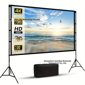 [Трансгранична доставка] Преносима стойка за външна проекция, 100 инча, за дома, офиса, къмпинга
