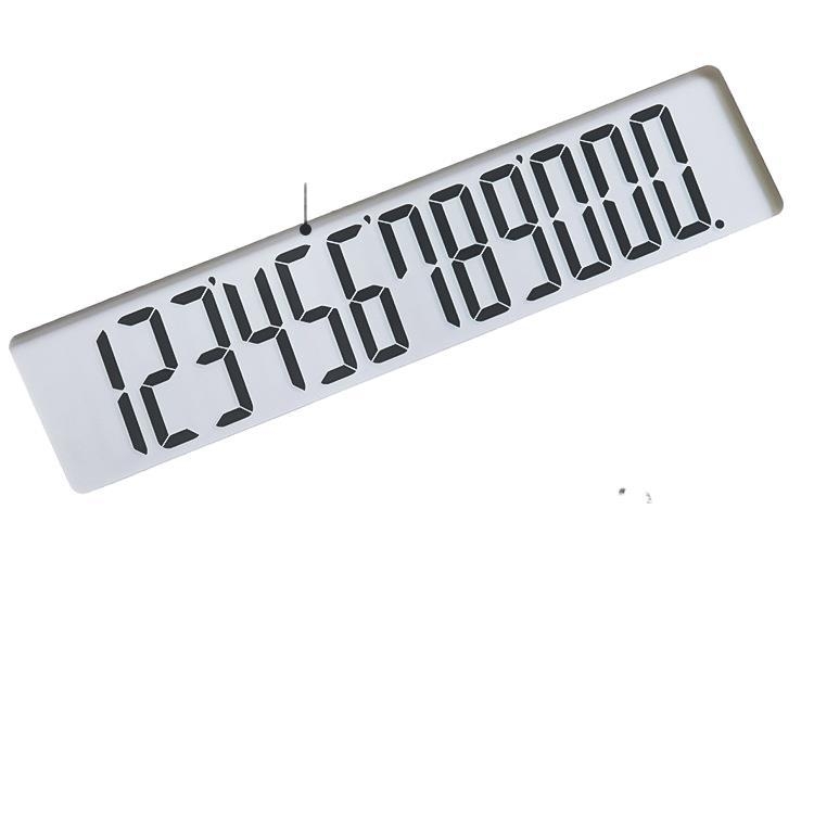 Голям калкулатор за офис употреба, счетоводство, бял, сладък, захранван със слънчева енергия, гласово управление, произношение от реален човек, за бизнес офис употреба