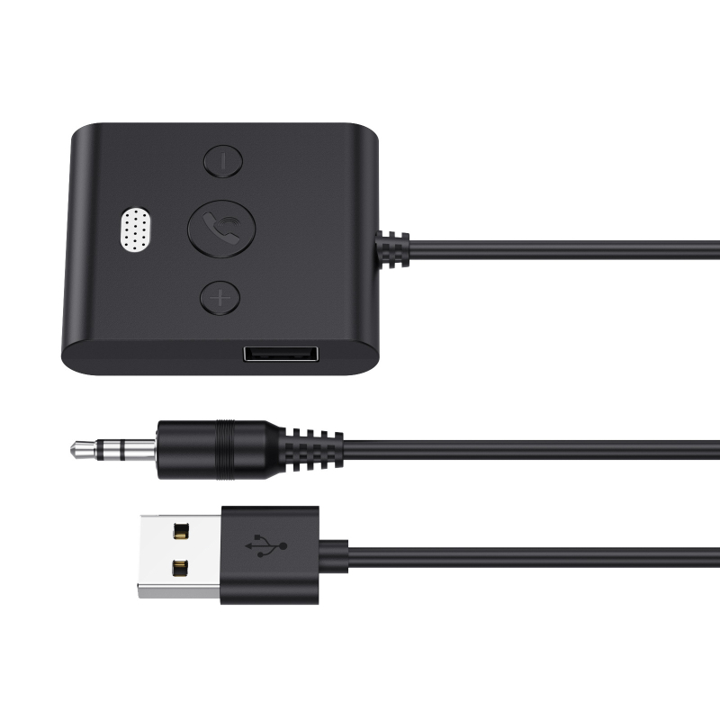 Automašīnas Bluetooth adapteris 3,5 mm audio klausīšanās audio kabelis, uztveršanas adapteris 5,4 HD brīvroku zvanu AUX/