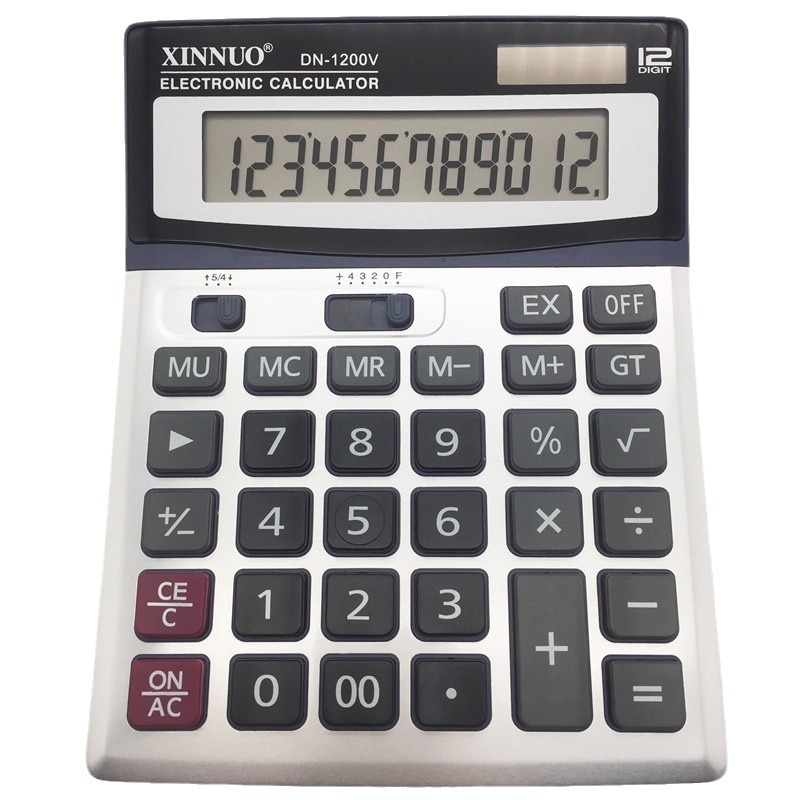 Xinnuo Dn-1200V Solar 12-цифрен офис калкулатор, фирмен модул, подарък, лого, рекламен компютър