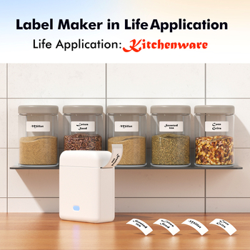 Piiriülene kaasaskantav Bluetooth mini väike termokäsitsi hinnasildi nutimärkmeprinter viimistlusega