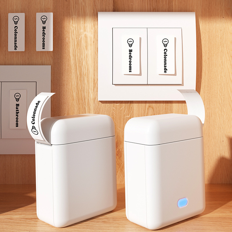 Piiriülene kaasaskantav Bluetooth mini väike termokäsitsi hinnasildi nutimärkmeprinter viimistlusega