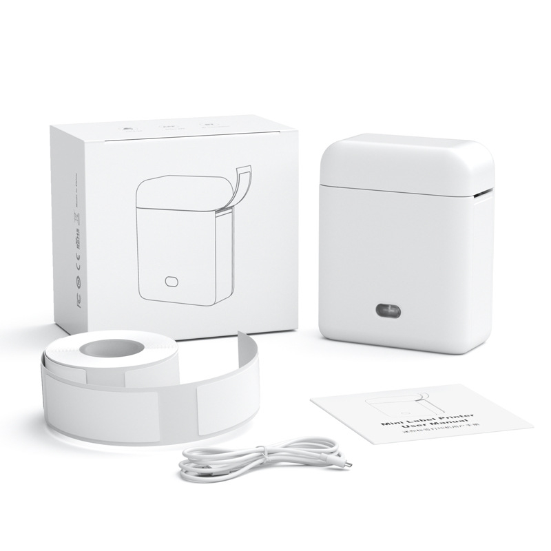 Piiriülene kaasaskantav Bluetooth mini väike termokäsitsi hinnasildi nutimärkmeprinter viimistlusega