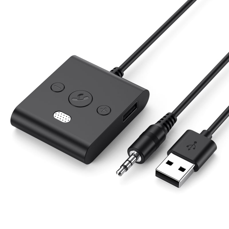 Autós Bluetooth vevő 3,5 mm-es Bluetooth zenelejátszó 5.4 HD kihangosító hívás autós U-lemez lejátszó