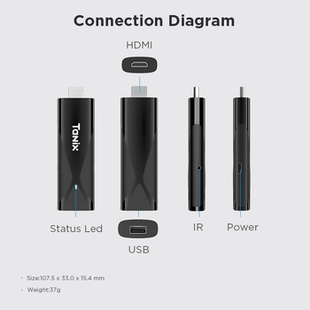 Tanix Tx8 2G16G Android 10 2.4g Wifi Allwinner H313 võrgumängija teledongle
