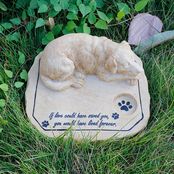 „Amazon“ 3D šunų augintinių atminimo antkapis lauko kiemo dervos dekoravimui šuniukų atminimo akmenų papuošalai