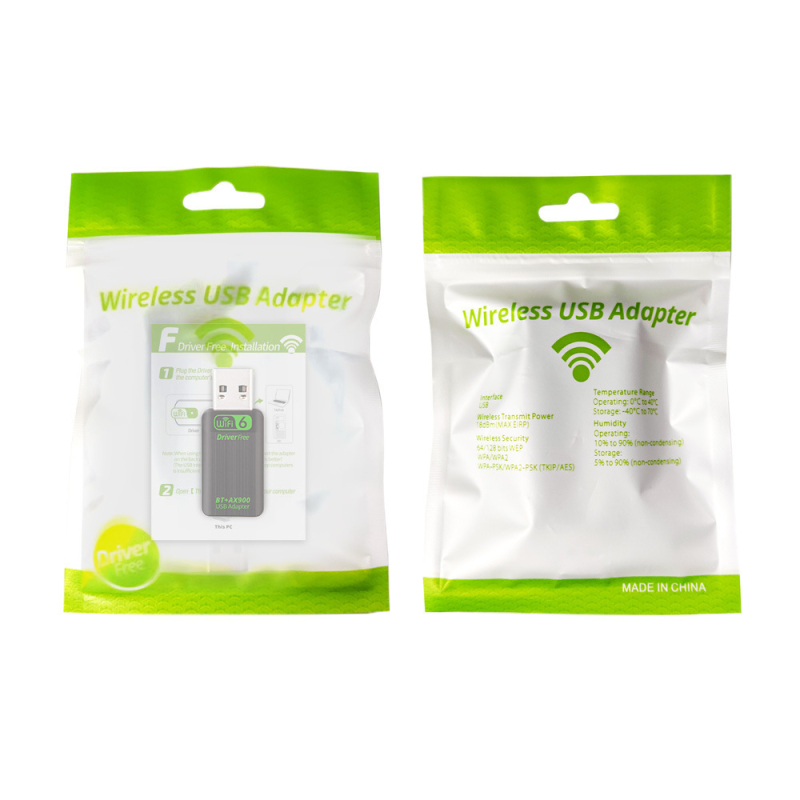 Placă de rețea wireless WiFi6 fără driver AX900M Bluetooth, adaptor Bluetooth 5.4 pentru computer desktop, receptor de rețea USB