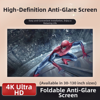 Проста метална анти-светлинна завеса 60 инча 70 инча 80 инча 90 инча 100 инча 120 инча сгъваема хартиена тръбна завеса проектор