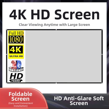 Проста метална анти-светлинна завеса 60 инча 70 инча 80 инча 90 инча 100 инча 120 инча сгъваема хартиена тръбна завеса проектор