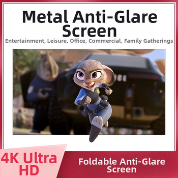 Проста метална анти-светлинна завеса 60 инча 70 инча 80 инча 90 инча 100 инча 120 инча сгъваема хартиена тръбна завеса проектор