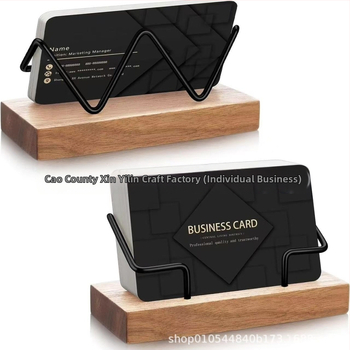 Puidust visiitkaardiümbris, must pähklipuust messingist, loominguline lauakontori visiitkaardihoidja, visiitkaartide alus, lauakontori visiitkaart